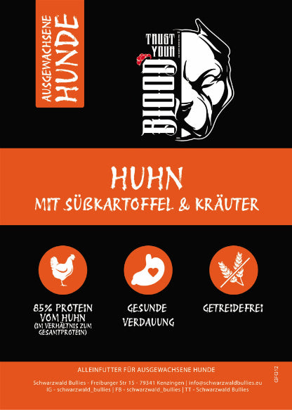 TRUST YOUR BLOOD HUHN MIT SÜßKARTOFFEL & KRÄUTER ADULT