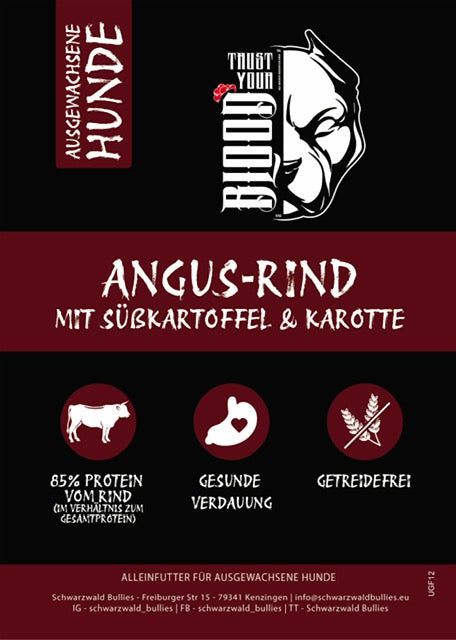 TRUST YOUR BLOOD ANGUS RIND MIT SÜßKARTOFFEL & KAROTTE ADULT