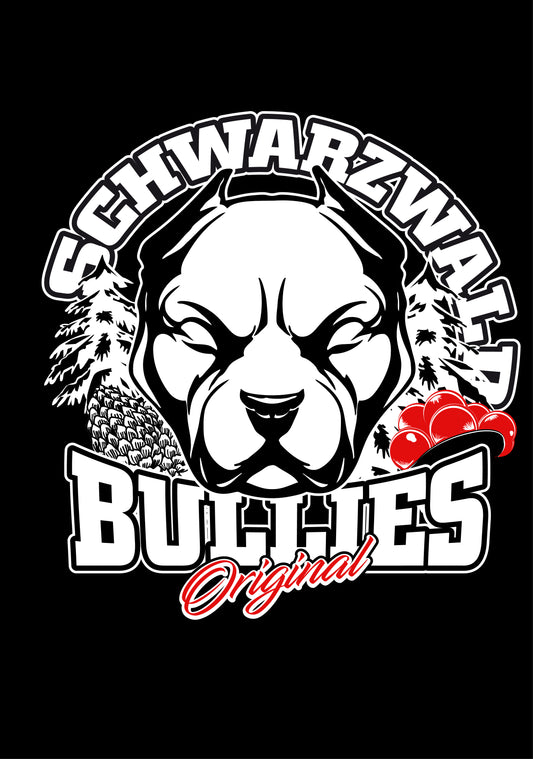 Outdoor-Aufkleber "Schwarzwald Bullies Original" 10cm x 10cm rund
